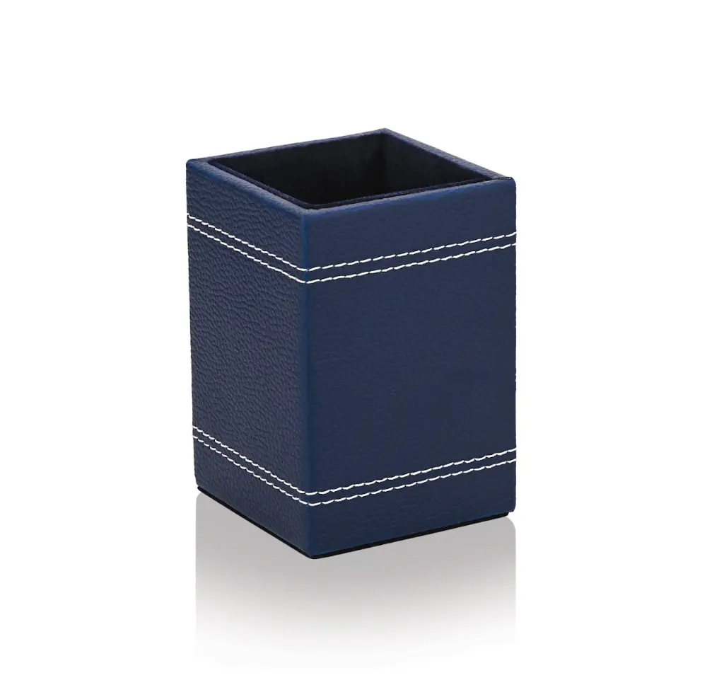 Leather Pen Stand 1 Blue.webp