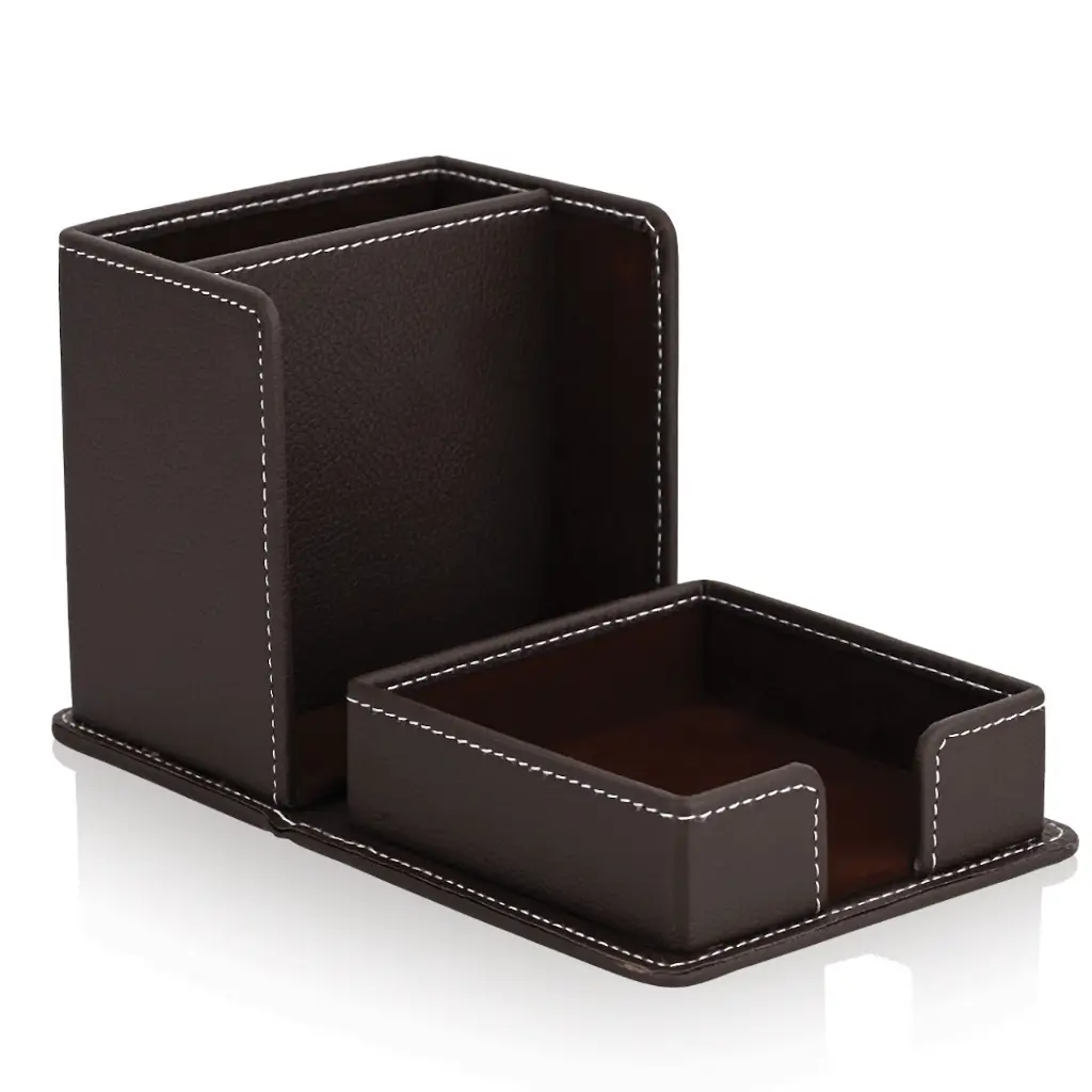 Leather Pen Stand 4 Brown-1.webp