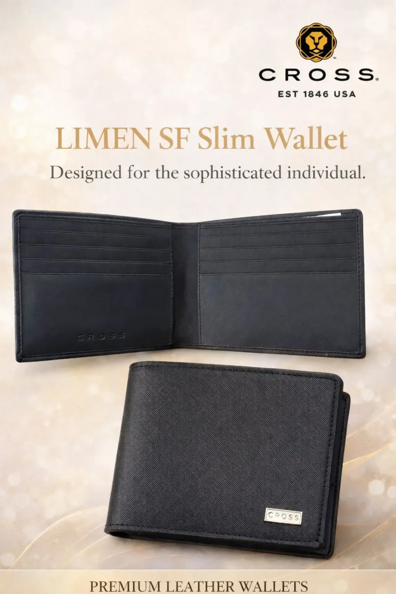 [AC15958121-1] LIMEN SF SLIM WALLET-BLACK