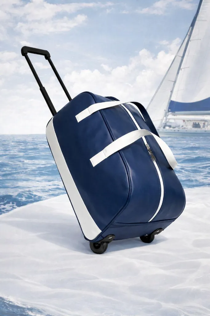 NAUTICA DUFFLE TROLLEY BAG NAVY #6754