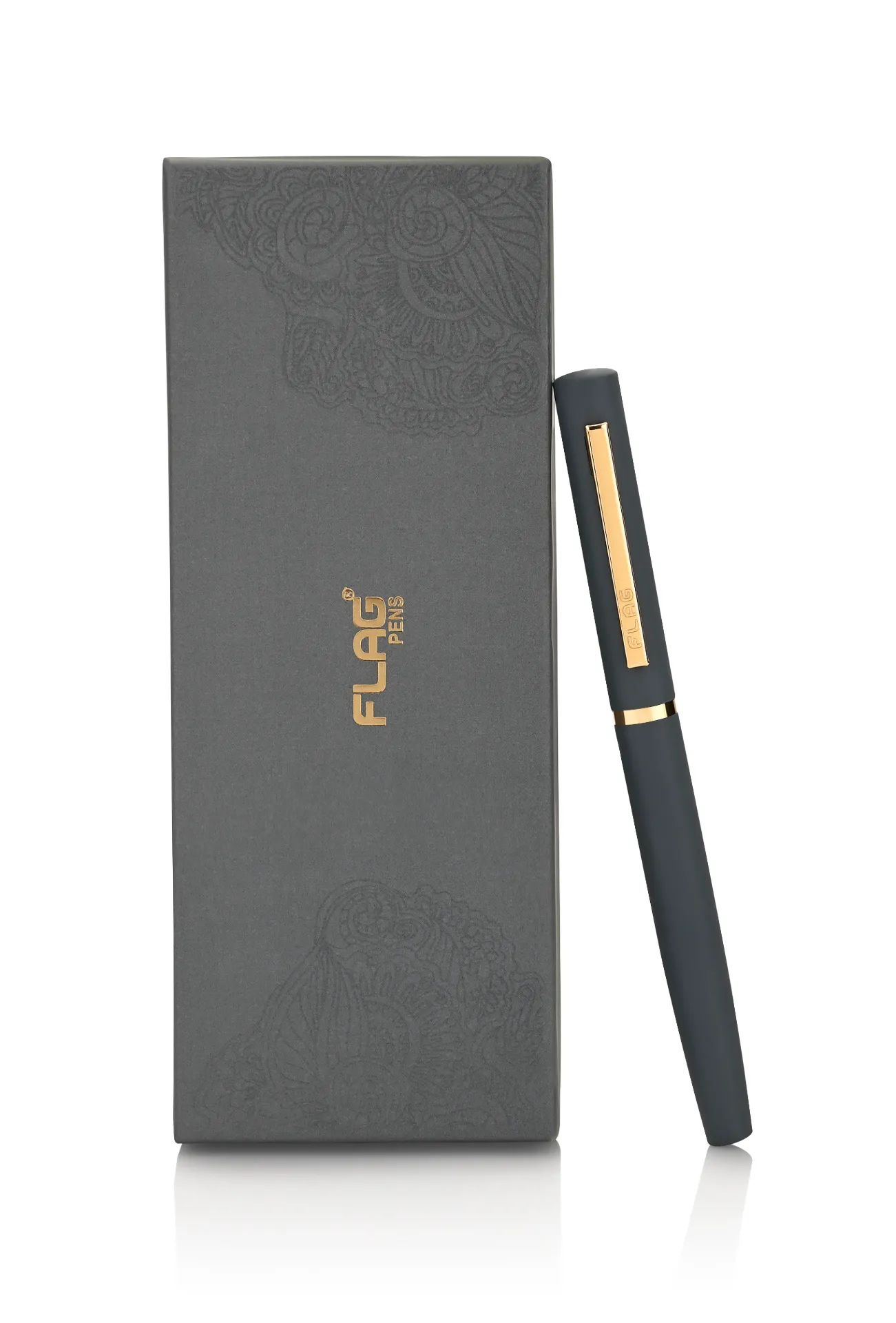 Metal Rollerball Pen- Grey+Gold