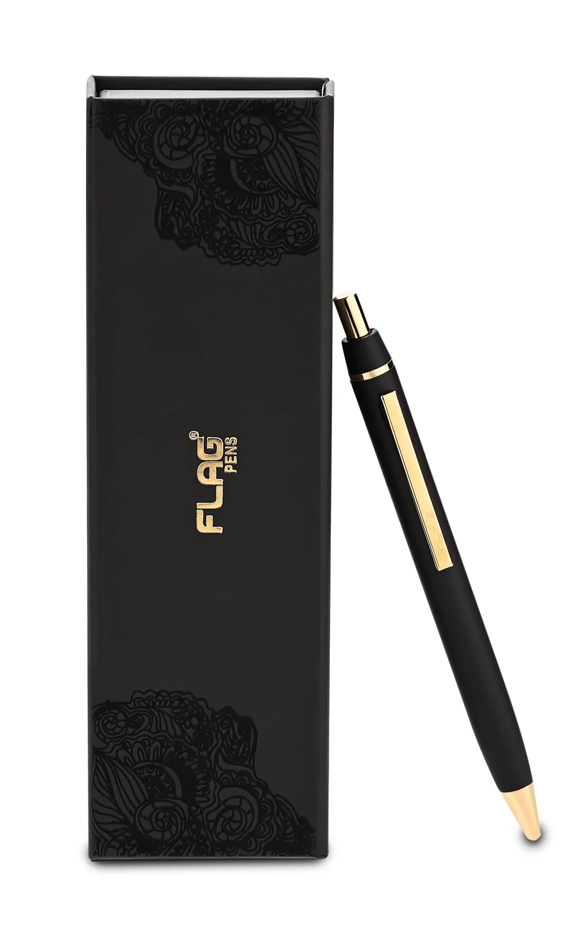 Metal Click Ball Pen - Black+ Gold