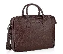 HIGH VOLT 14-INCH SLIM BRIEFCASE- BROWN