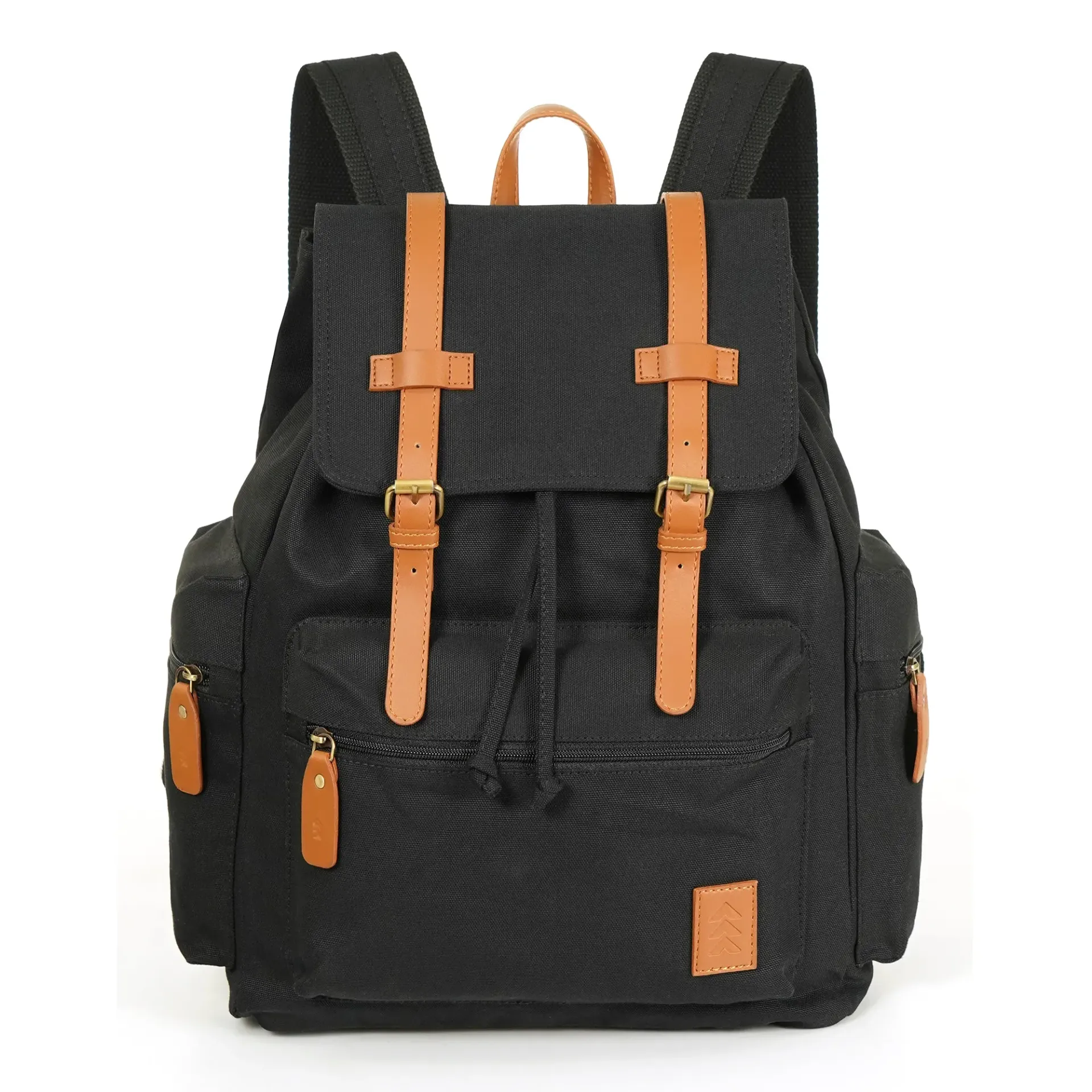 [Oak-01] CANVAS BAG PACK #7596 BLK