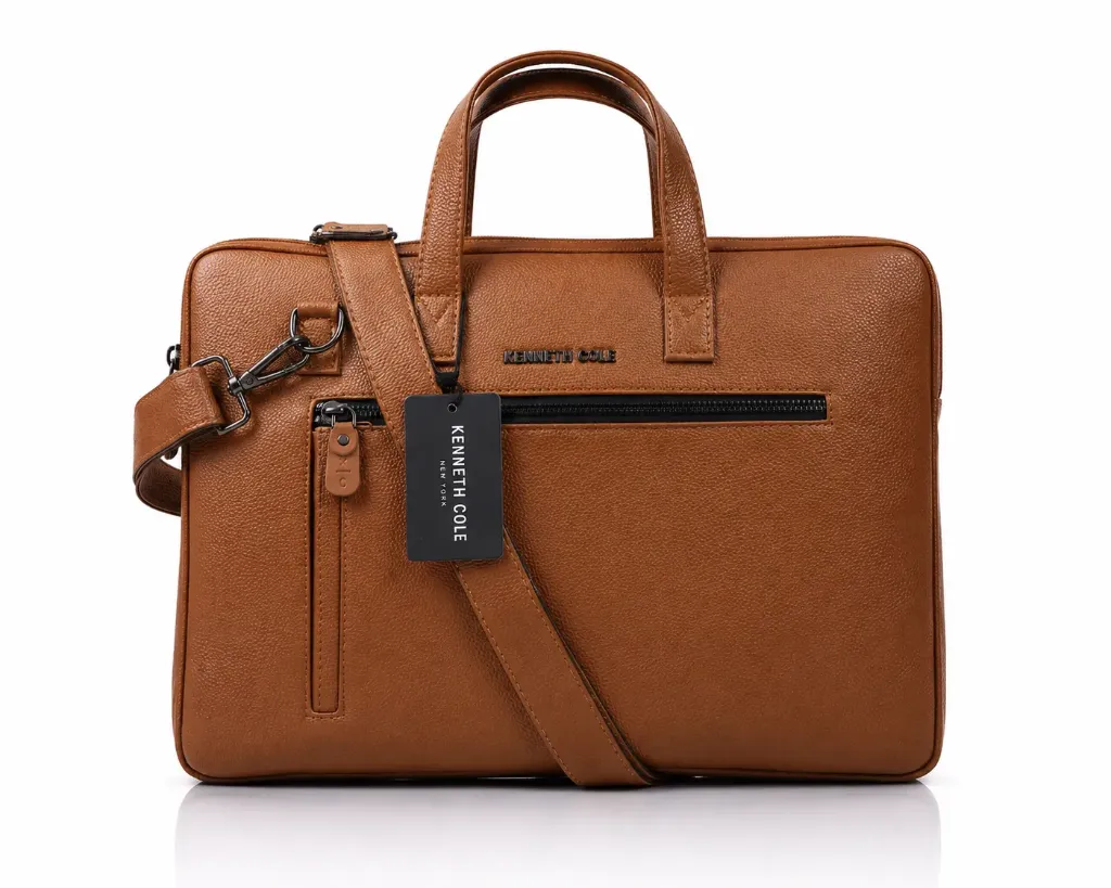Kenneth Cole Hampton Laptop Bag- Tan