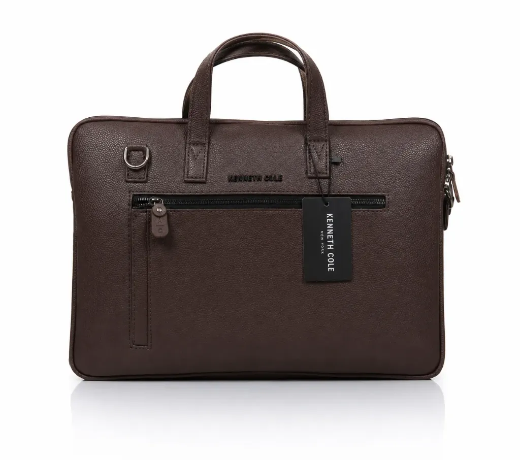 Kenneth Cole Hampton Laptop Bag- Dark Brown