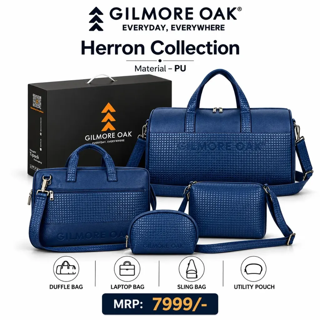 [Oak-43] TRAVEL BAG COMBO-Navy
