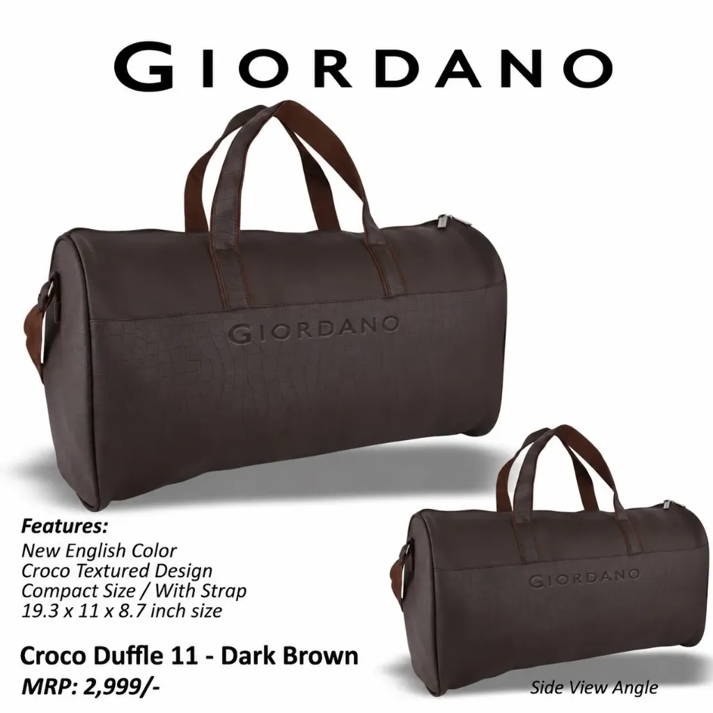 Giordano Eco duffle #6532- Brown