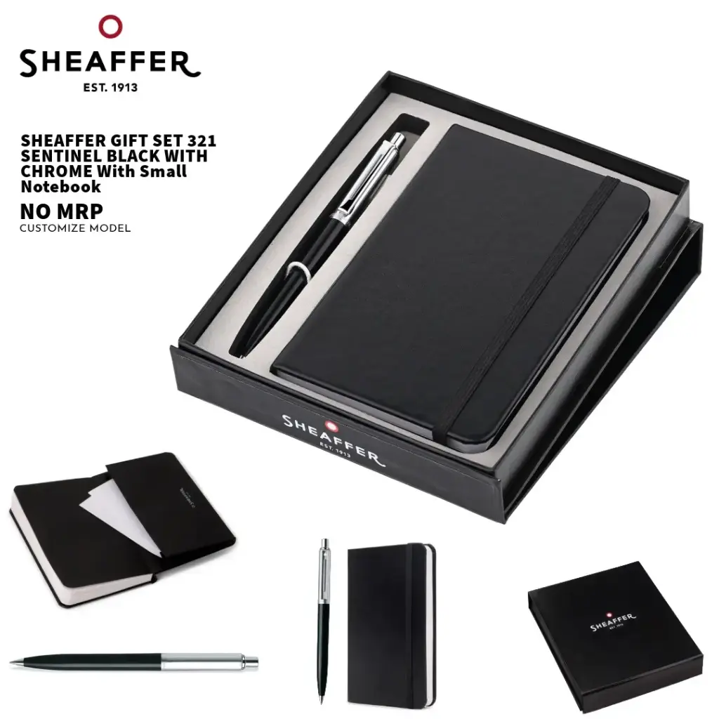 GIFT SET SHEAFFER 321 SENTINEL BLACK WITH CHROME