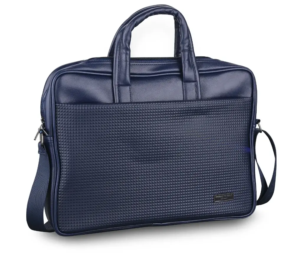 Kenneth Cole Pyramid Laptop Bag- Blue (#60448)