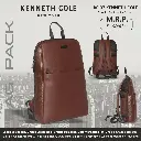Kenneth Cole Checks Backpack- BROWN