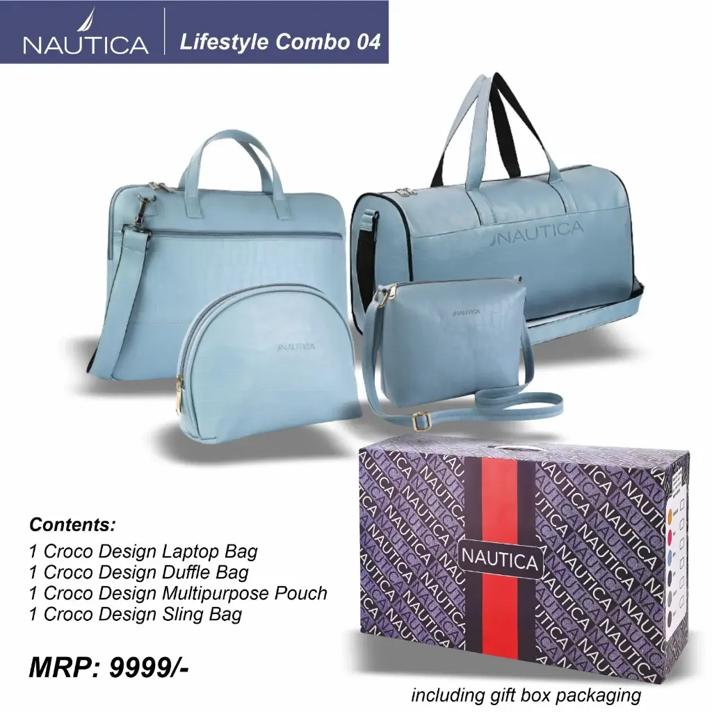 [NC04] TRAVEL BAG COMBO (#6532+10364+10091+60413)- S.BLUE