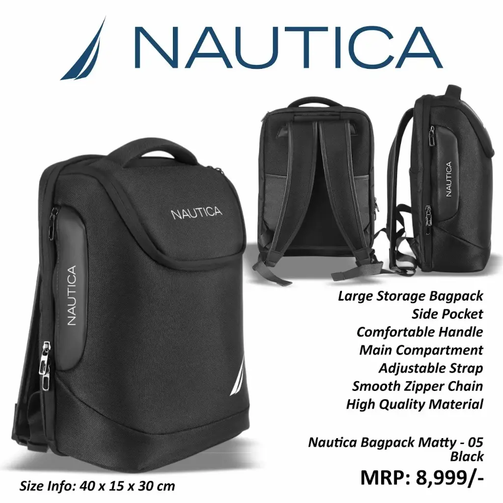 [Matty- 05 (Black)] Nautica Backpack #7501