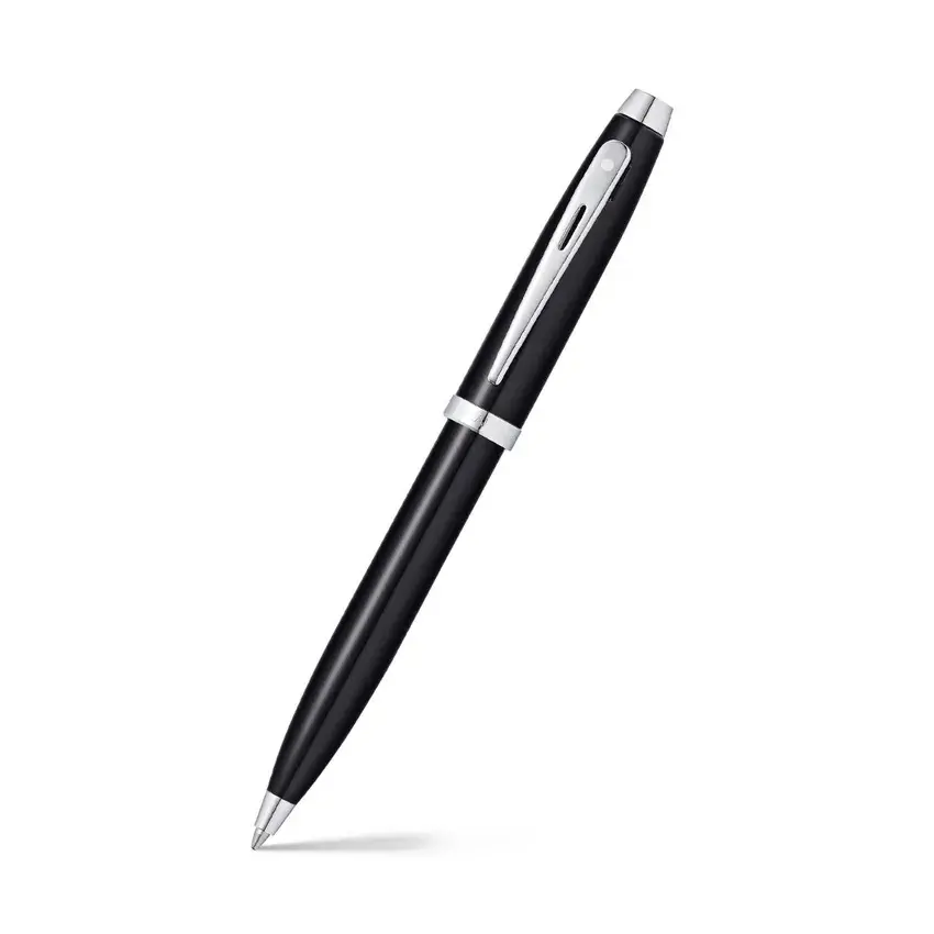 [WP23896] PEN SHEAFFER 100 E9338 GLOSSYBLACK WITH CHROME TRIM