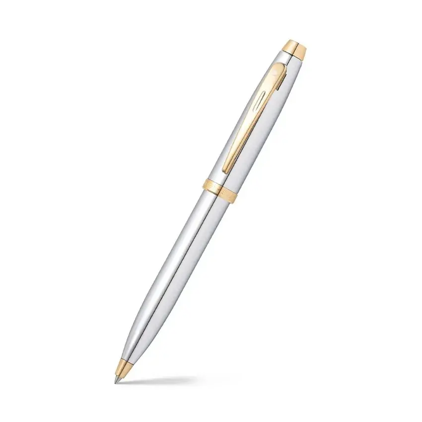 PEN SHEAFFER 100 E9340 BRIGHTCHROME WITH GOLD TONE