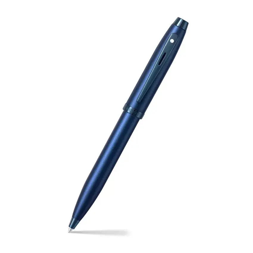 PEN SHEAFFER 100 E9371 SATIN BLUE WITH PVD BLUE TRIM