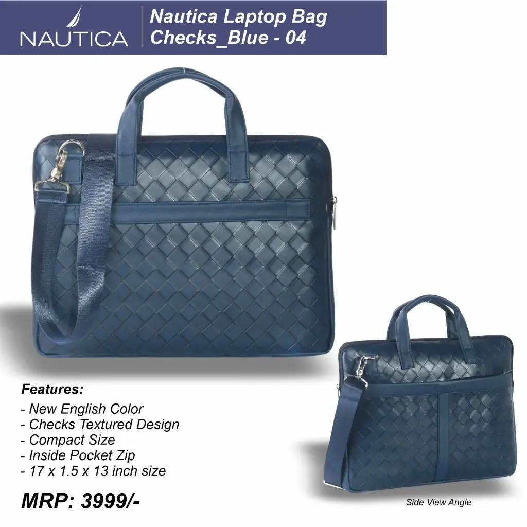 [Cheak_BLUE-04] Nautica Laptop Bag (#NTLB4200GRY #60452)