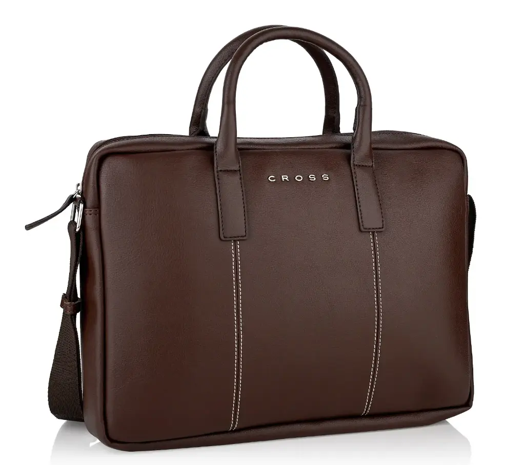 CROCO CLASSY BRIEFCASE-BROWN