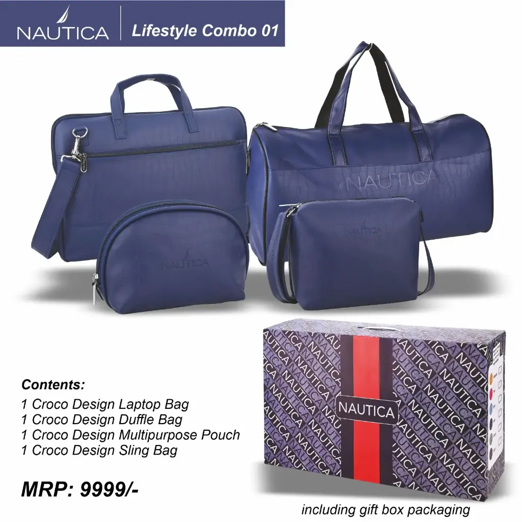 [NC01] TRAVEL BAG COMBO (6532+10364+10091+60413)- Navy Blue