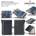 WP35313- Sheaffer Superbook Mini 8000mAh Power Bank Organizer - Grey 