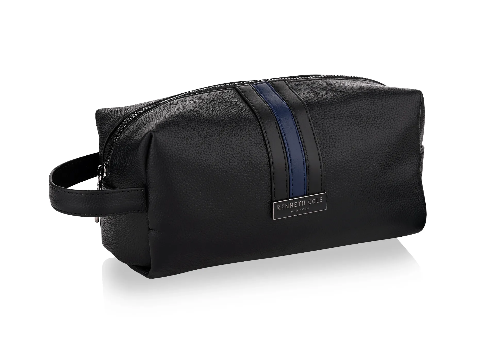 [KC-17] Kenneth Cole Stripe Pouch- Black (#10167)