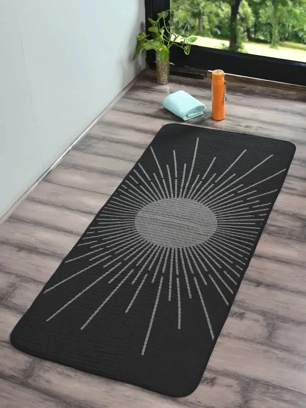 [YOGAMAT (04)] SUN Tapestry Anti Slip Yoga MatSOS-1938(BLACK)
