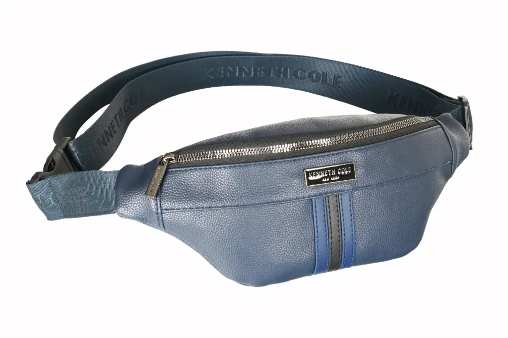 Kenneth Cole Stripe Waist Pouch- Blue (#10175)