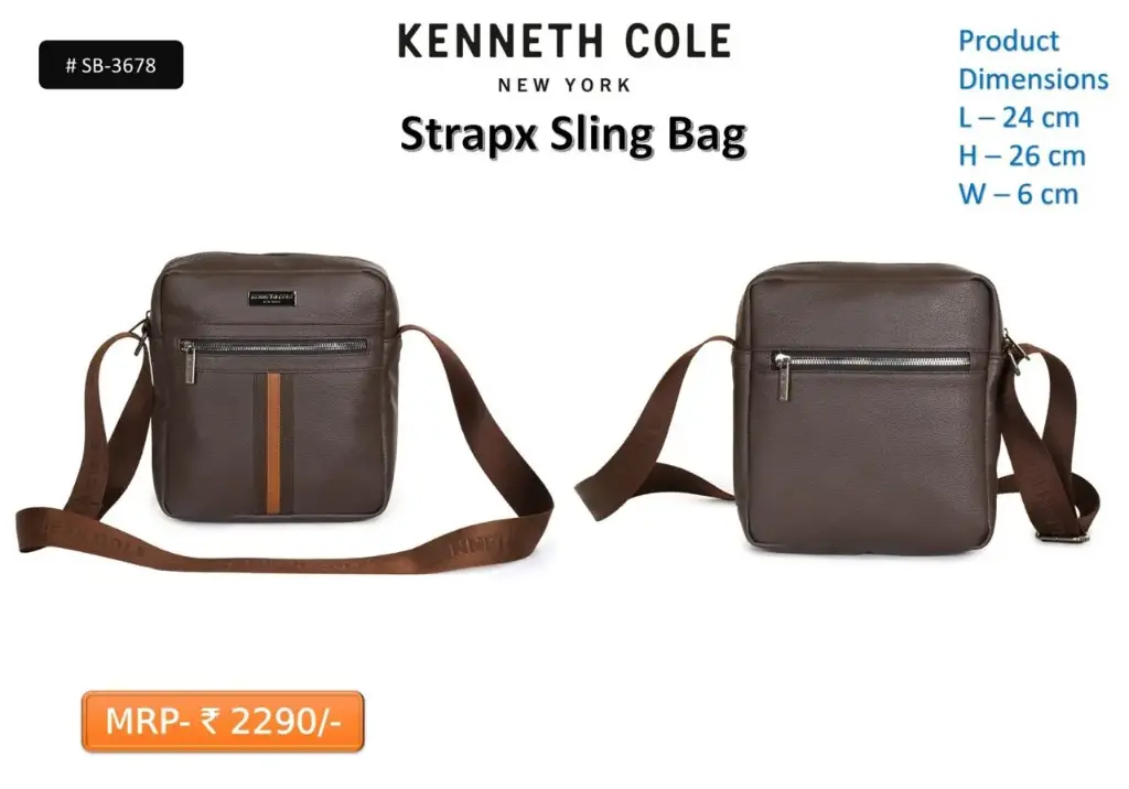 Kenneth Cole Stripe Sling- Brown (#3678)