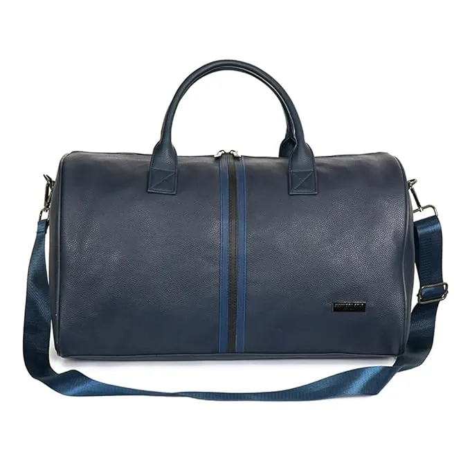 [KC-29] Kenneth Cole Stripe Duffel Bag- Blue (#6702)