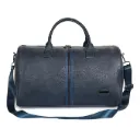 Kenneth Cole Stripe Duffel Bag- Blue