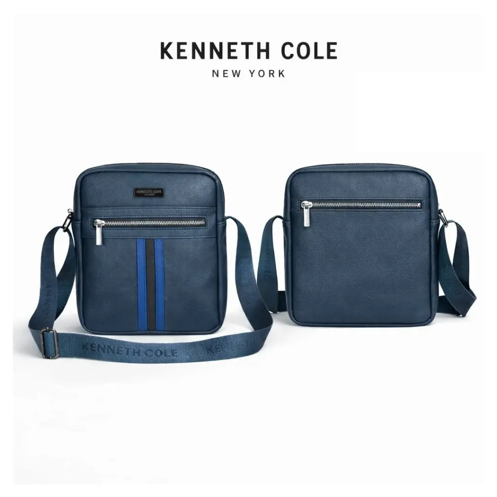 [KC-31] Kenneth Cole Stripe Sling- Blue (#3678)