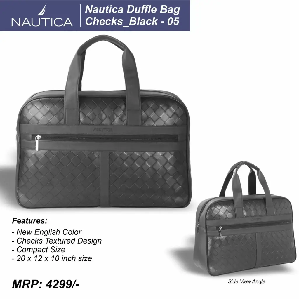 Nautica Duffle Bag/Cheak_Black-05 (#6601)