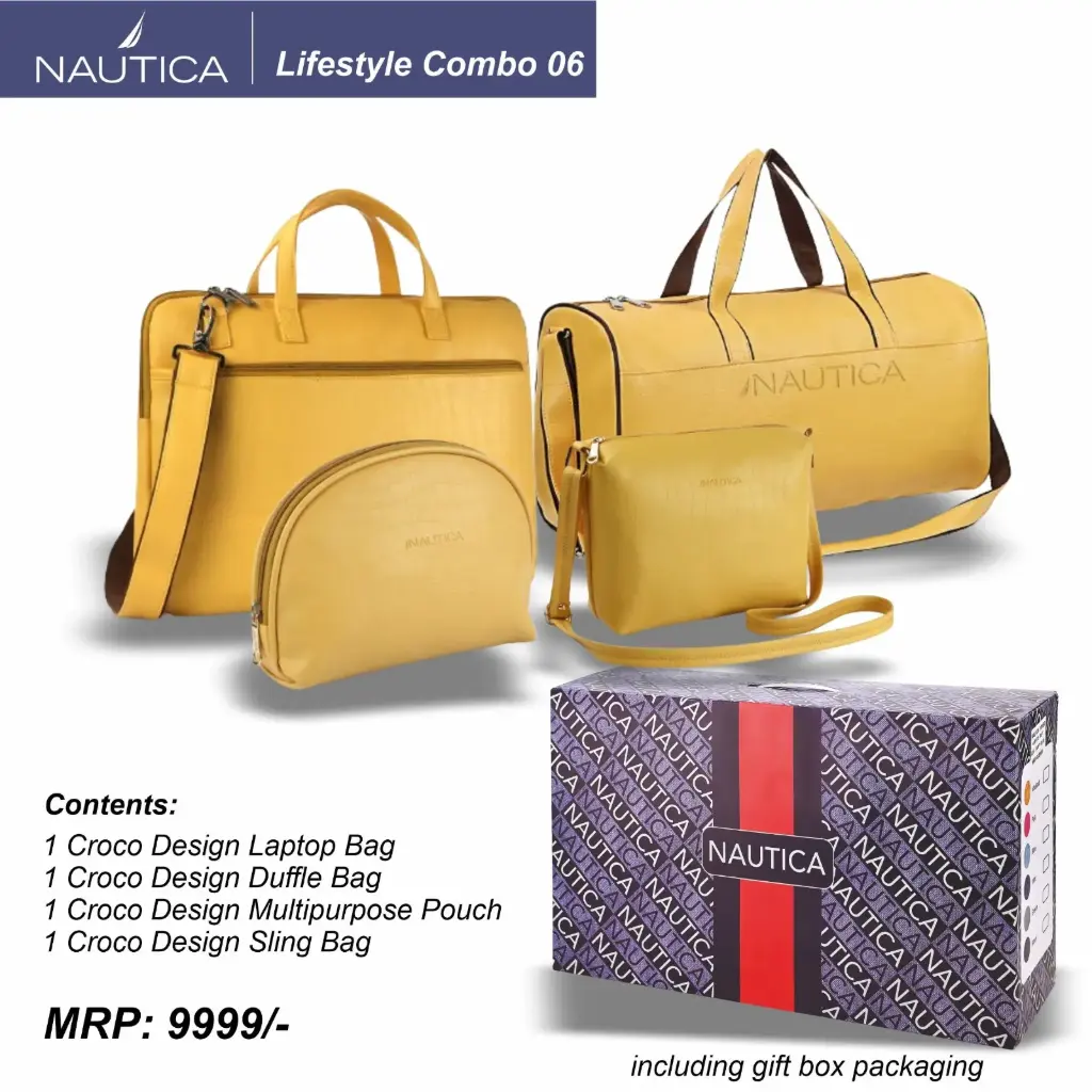 TRAVEL BAG COMBO (6532+10364+10091+60413)- Yellow