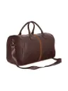 Kenneth Cole Stripe Duffel Bag- Brown